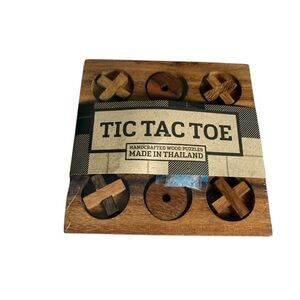 Tic Tac Toe Handcrafted Wood Puzzle – Made In Thailand